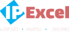 ipexcel logo with white tagline