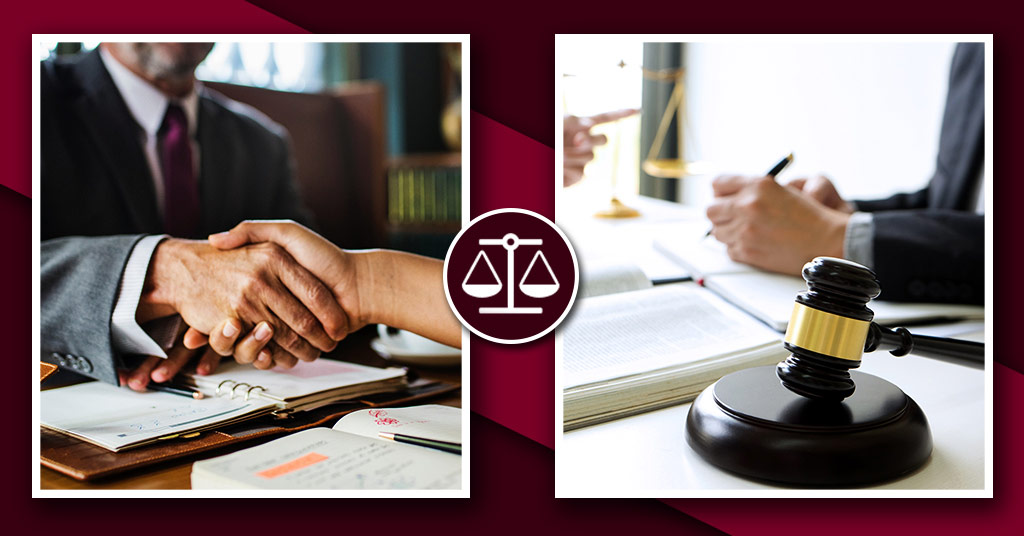 patent agent shaking hand with an inventor